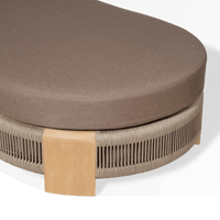 Palm Beach Teak Sun Lounge | Teak Natural, Panama Coco, Rope Stone