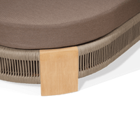 Palm Beach Teak Sun Lounge | Teak Natural, Panama Coco, Rope Stone