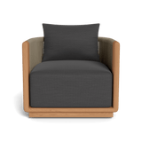 Palm Beach Teak Swivel Lounge Chair | Teak Natural, Panama Grafito, Rope Stone