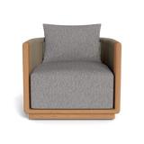 Palm Beach Teak Swivel Lounge Chair | Teak Natural, Pebble Fog, Rope Stone