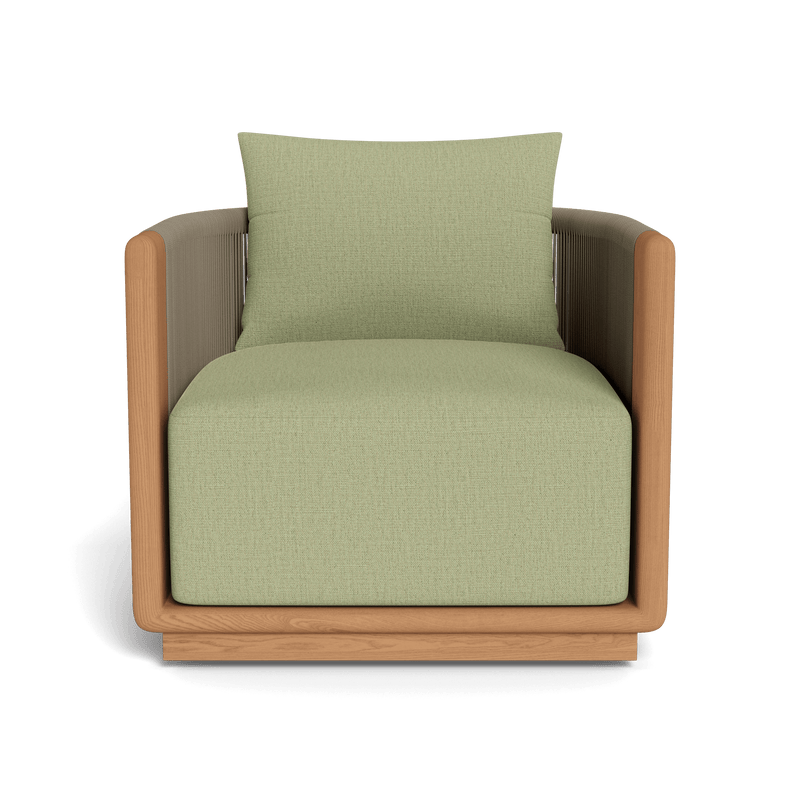 Palm Beach Teak Swivel Lounge Chair | Teak Natural, Stirling Sage, Rope Stone