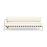 Parker 2 Seat 1 Arm Left | Aluminum Bone, Riviera Ivory, Copacabana Sand