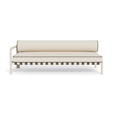 Parker 2 Seat 1 Arm Left | Aluminum Bone, Siesta Ivory, Copacabana Midnight