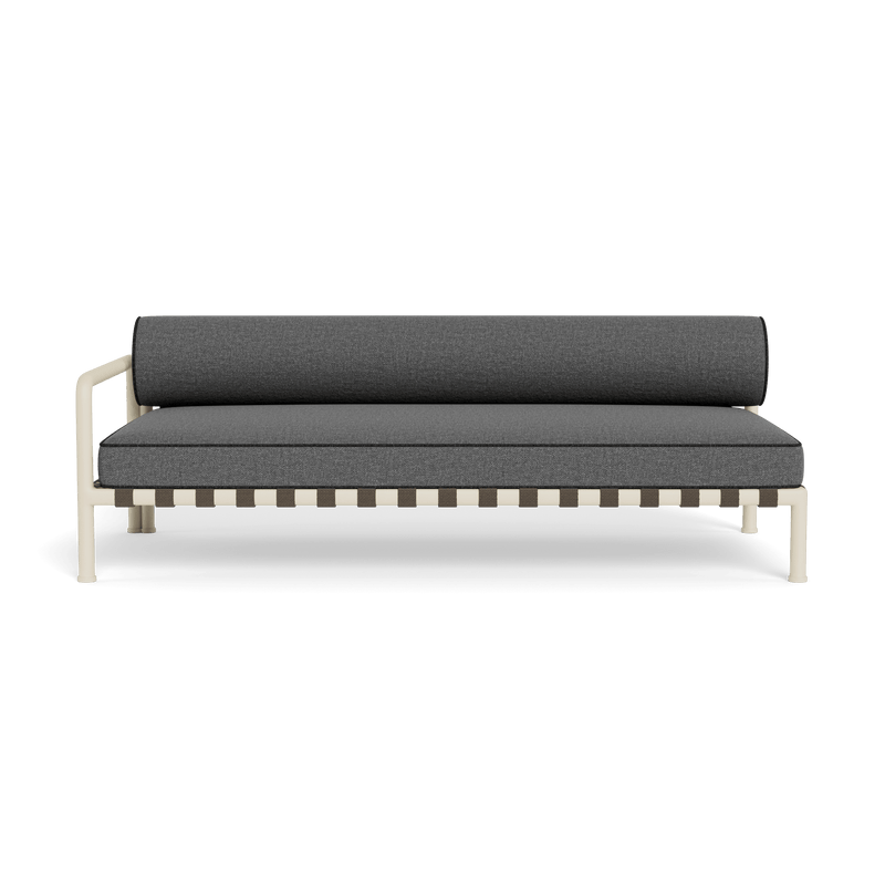 Parker 2 Seat 1 Arm Left | Aluminum Bone, Siesta Slate, Copacabana Midnight