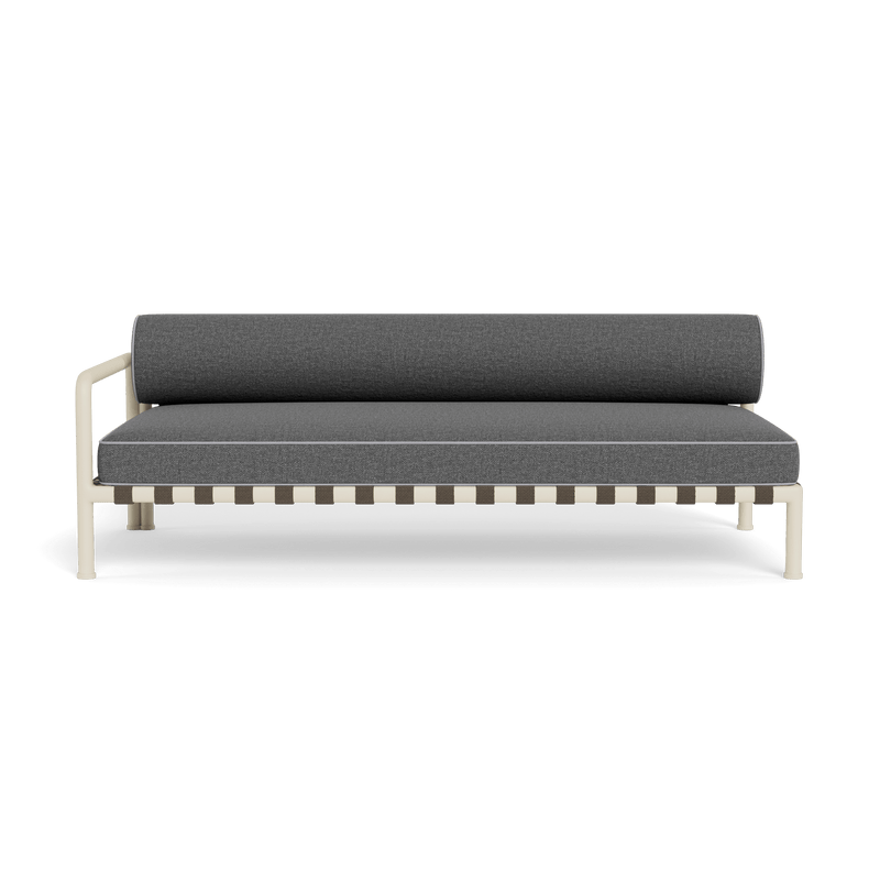 Parker 2 Seat 1 Arm Left | Aluminum Bone, Siesta Slate, Panama Cloud