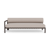 Parker 2 Seat 1 Arm Left | Aluminum Bronze, Panama Marble, Panama Marble