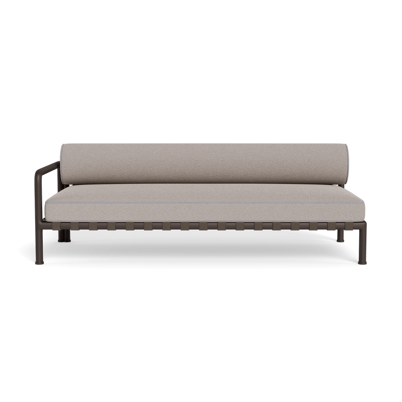 Parker 2 Seat 1 Arm Left | Aluminum Bronze, Riviera Stone, Panama Cloud