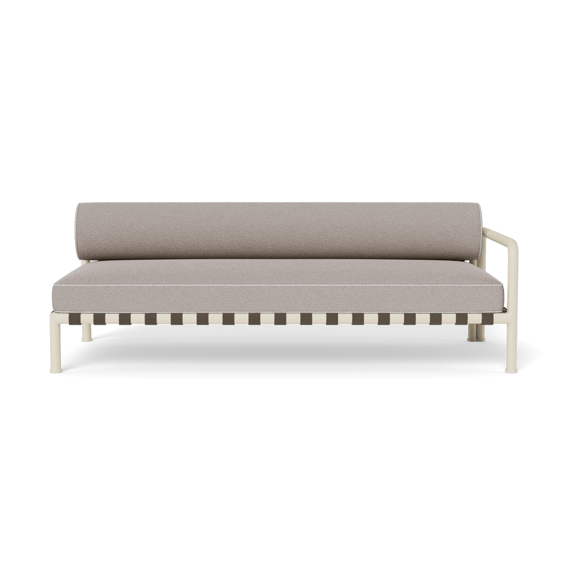 Parker 2 Seat 1 Arm Right | Aluminum Bone, Riviera Stone, Copacabana Sand