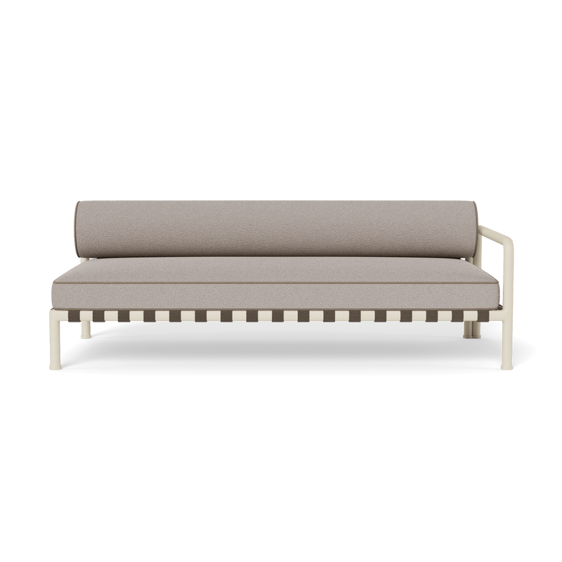 Parker 2 Seat 1 Arm Right | Aluminum Bone, Riviera Stone, Panama Coco