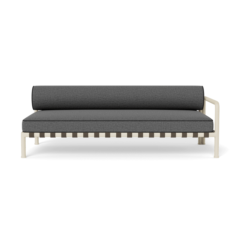 Parker 2 Seat 1 Arm Right | Aluminum Bone, Siesta Slate, Copacabana Midnight