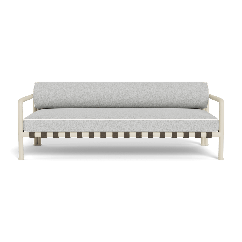 Parker 2 Seat Sofa | Aluminum Bone, Copacabana Sand, Panama Blanco