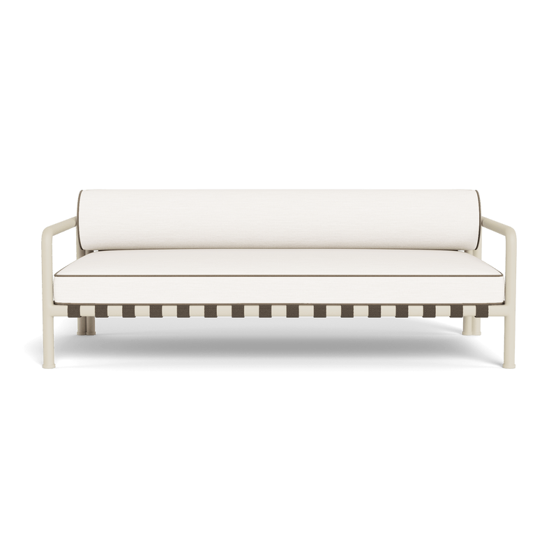 Parker 2 Seat Sofa | Aluminum Bone, Panama Blanco, Panama Coco