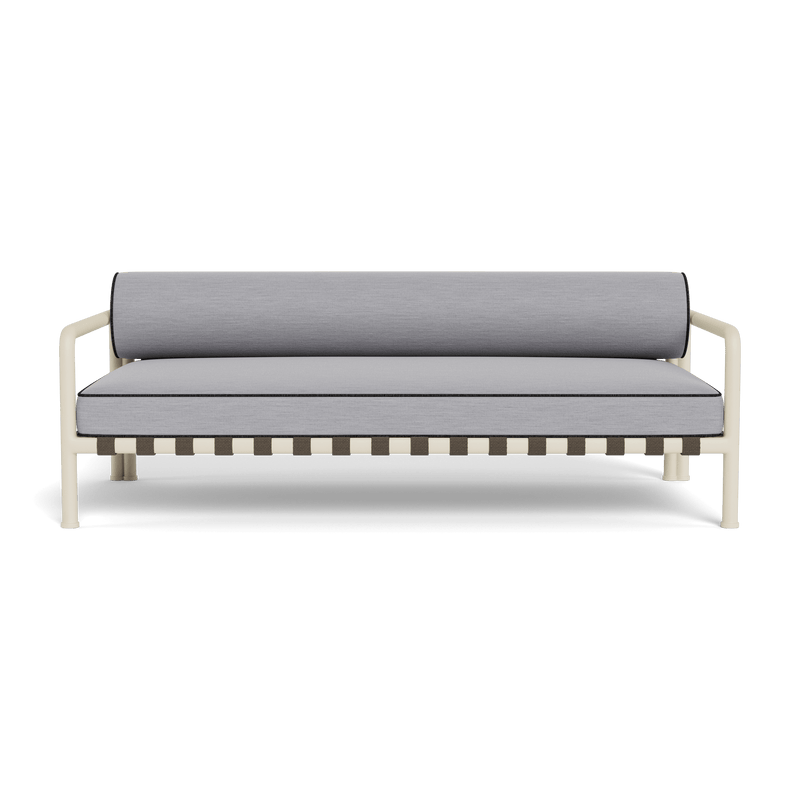 Parker 2 Seat Sofa | Aluminum Bone, Panama Cloud, Copacabana Midnight