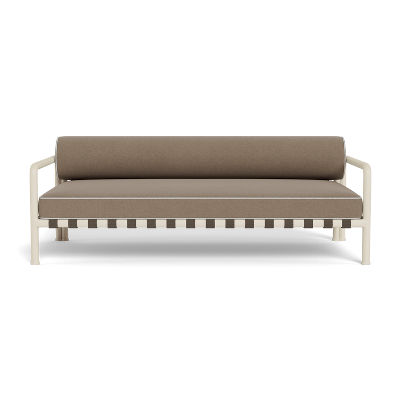 Parker 2 Seat Sofa | Aluminum Bone, Panama Coco, Copacabana Sand