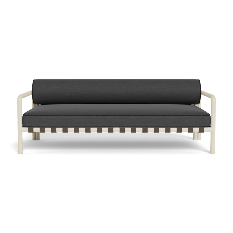 Parker 2 Seat Sofa | Aluminum Bone, Panama Grafito, Copacabana Midnight