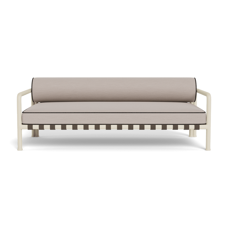 Parker 2 Seat Sofa | Aluminum Bone, Panama Marble, Copacabana Midnight