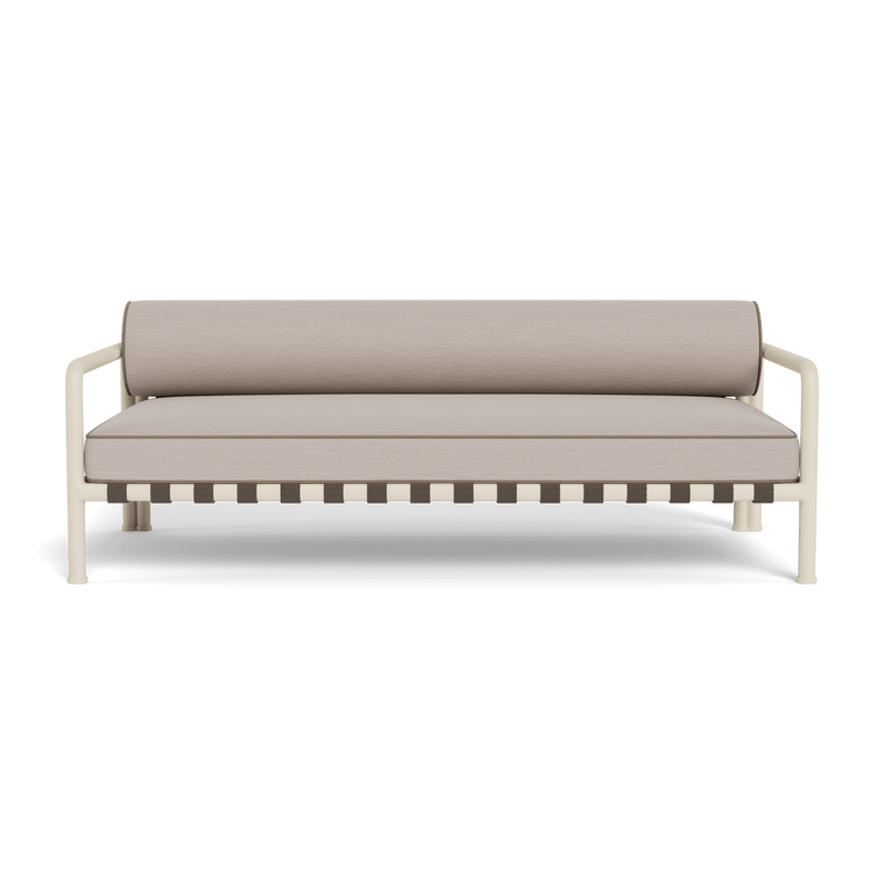 Parker 2 Seat Sofa | Aluminum Bone, Panama Marble, Panama Coco