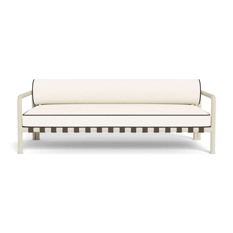 Parker 2 Seat Sofa | Aluminum Bone, Riviera Ivory, Copacabana Midnight