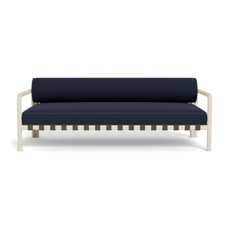 Parker 2 Seat Sofa | Aluminum Bone, Siesta Indigo, Panama Grafito