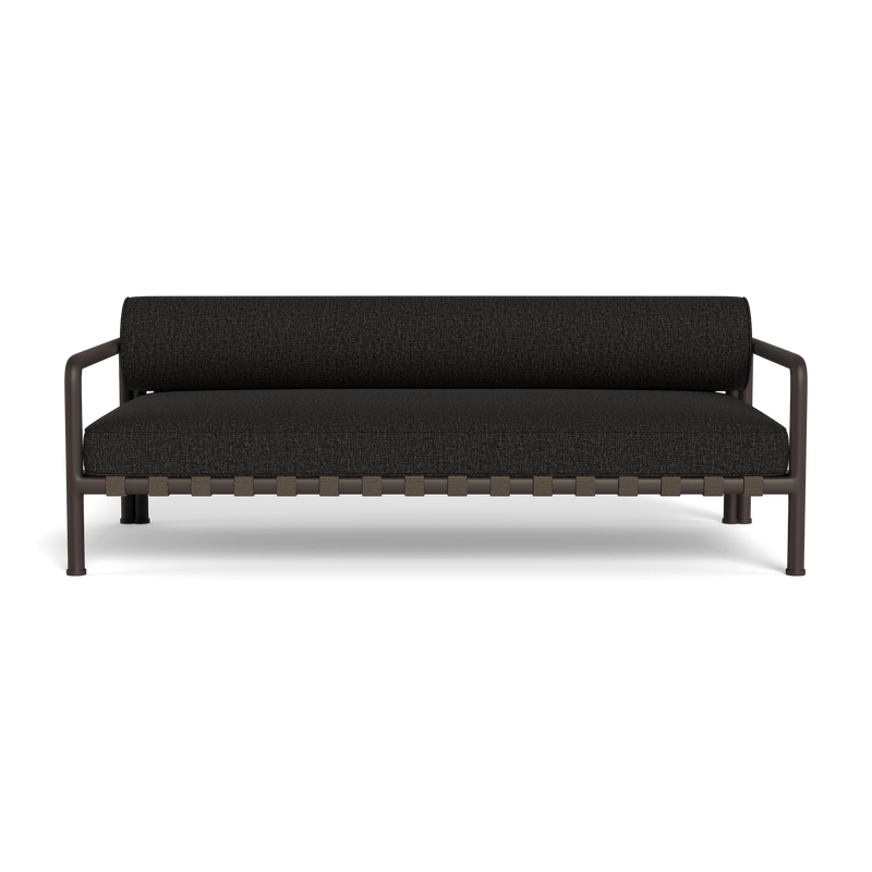 Parker 2 Seat Sofa | Aluminum Bronze, Copacabana Midnight, Copacabana Midnight