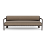 Parker 2 Seat Sofa | Aluminum Bronze, Panama Coco, Copacabana Midnight