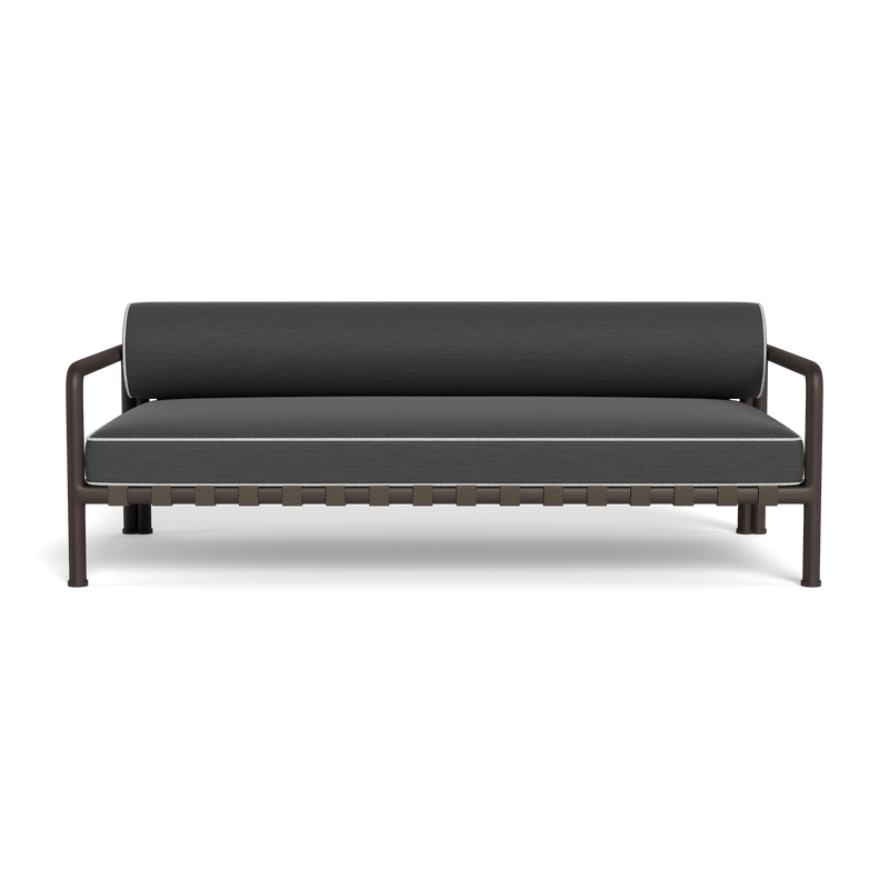 Parker 2 Seat Sofa | Aluminum Bronze, Panama Grafito, Copacabana Sand