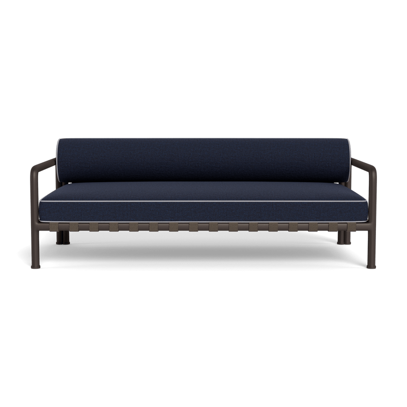 Parker 2 Seat Sofa | Aluminum Bronze, Siesta Indigo, Panama Cloud