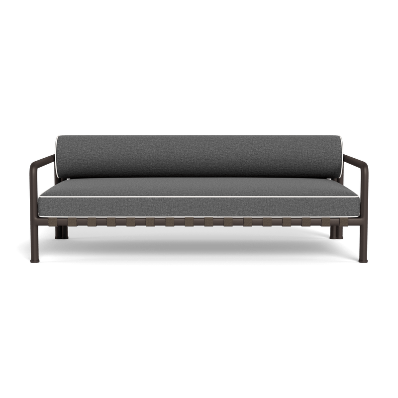 Parker 2 Seat Sofa | Aluminum Bronze, Siesta Slate, Panama Blanco