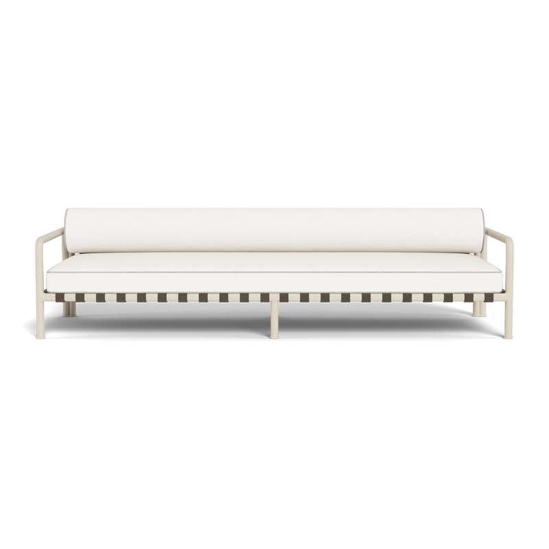 Parker 3 Seat Sofa | Aluminum Bone, Panama Blanco, Copacabana Sand