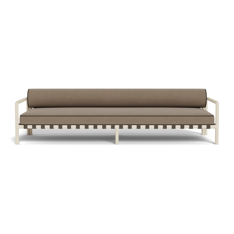 Parker 3 Seat Sofa | Aluminum Bone, Panama Coco, Copacabana Midnight