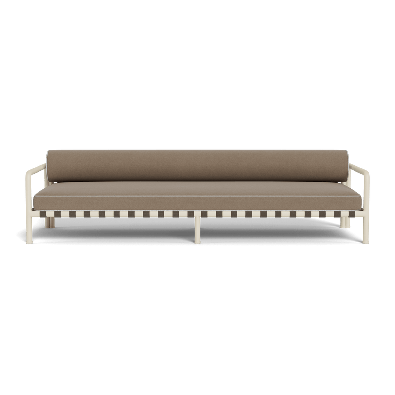 Parker 3 Seat Sofa | Aluminum Bone, Panama Coco, Copacabana Sand