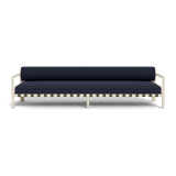 Parker 3 Seat Sofa | Aluminum Bone, Siesta Indigo, Panama Grafito