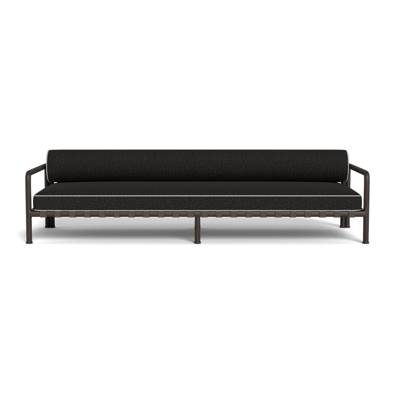 Parker 3 Seat Sofa | Aluminum Bronze, Copacabana Midnight, Copacabana Sand