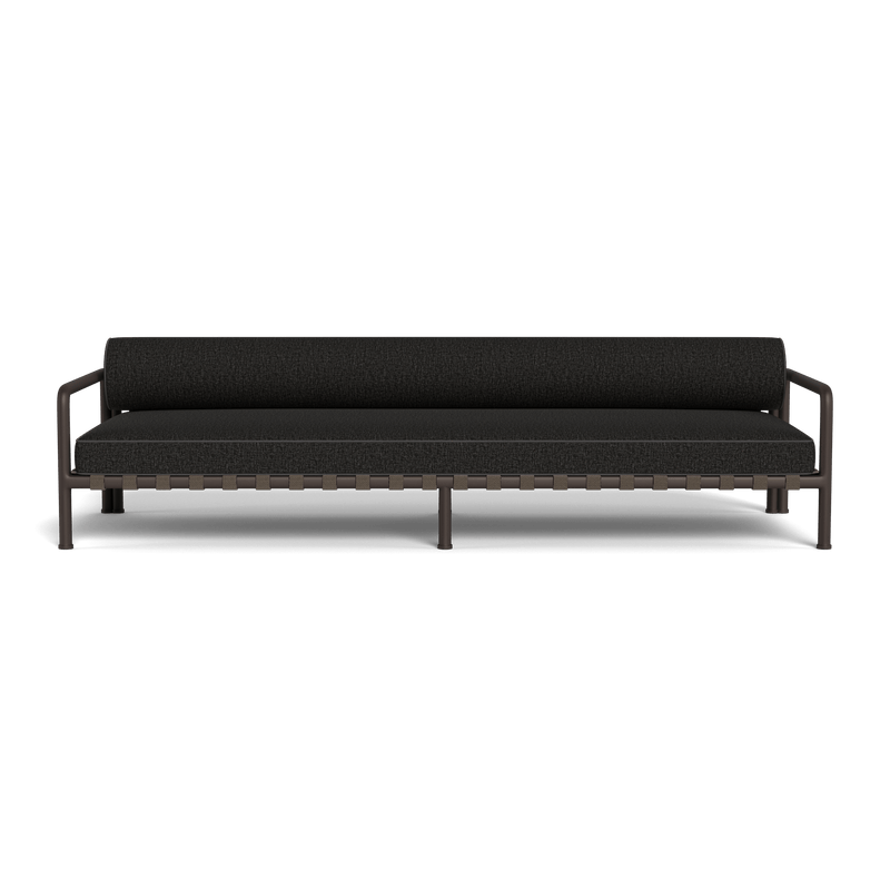 Parker 3 Seat Sofa | Aluminum Bronze, Copacabana Midnight, Panama Grafito