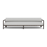 Parker 3 Seat Sofa | Aluminum Bronze, Copacabana Sand, Panama Blanco