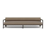 Parker 3 Seat Sofa | Aluminum Bronze, Panama Coco, Copacabana Midnight