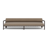 Parker 3 Seat Sofa | Aluminum Bronze, Panama Coco, Panama Blanco