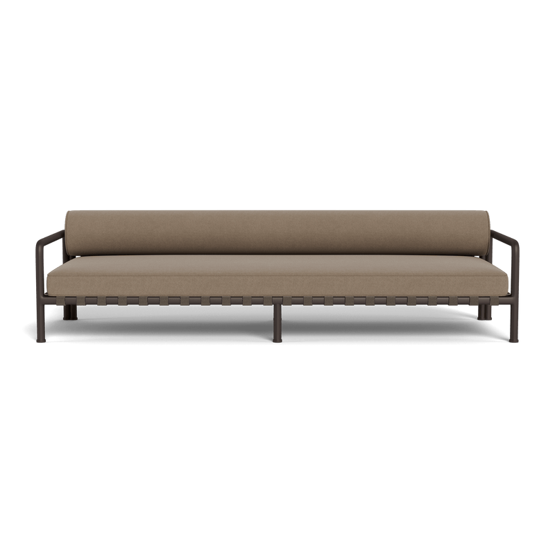 Parker 3 Seat Sofa | Aluminum Bronze, Panama Coco, Panama Coco