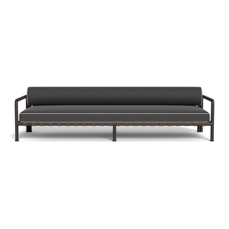 Parker 3 Seat Sofa | Aluminum Bronze, Panama Grafito, Copacabana Sand