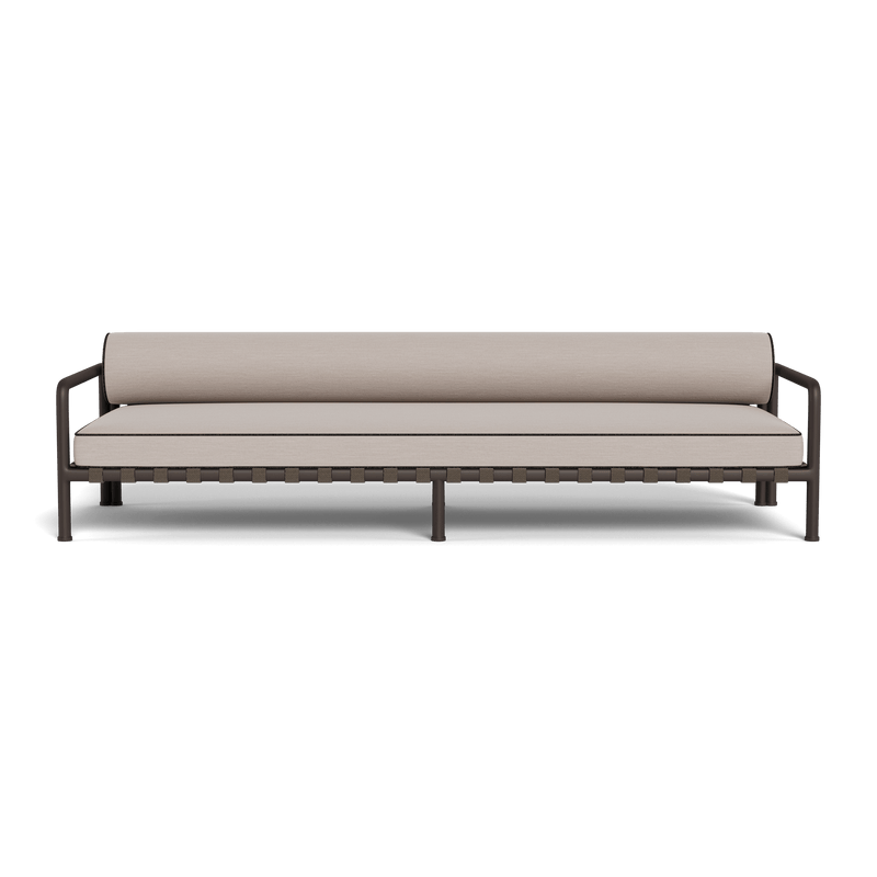 Parker 3 Seat Sofa | Aluminum Bronze, Panama Marble, Copacabana Midnight