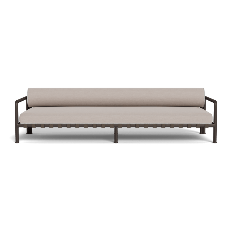 Parker 3 Seat Sofa | Aluminum Bronze, Panama Marble, Copacabana Sand