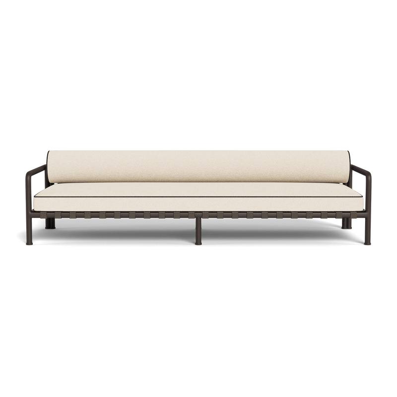 Parker 3 Seat Sofa | Aluminum Bronze, Riviera Sand, Copacabana Midnight