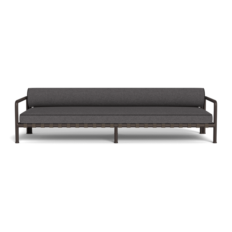 Parker 3 Seat Sofa | Aluminum Bronze, Riviera Slate, Copacabana Midnight