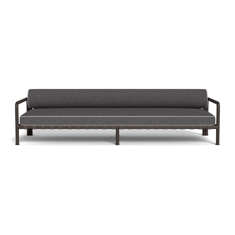 Parker 3 Seat Sofa | Aluminum Bronze, Riviera Slate, Copacabana Sand