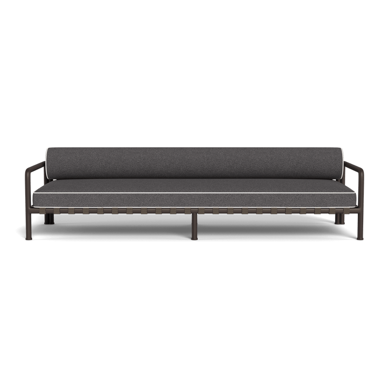 Parker 3 Seat Sofa | Aluminum Bronze, Riviera Slate, Panama Blanco