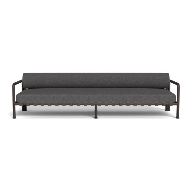 Parker 3 Seat Sofa | Aluminum Bronze, Riviera Slate, Panama Coco