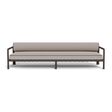 Parker 3 Seat Sofa | Aluminum Bronze, Riviera Stone, Copacabana Midnight