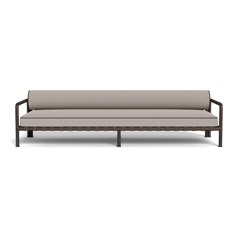 Parker 3 Seat Sofa | Aluminum Bronze, Riviera Stone, Copacabana Midnight