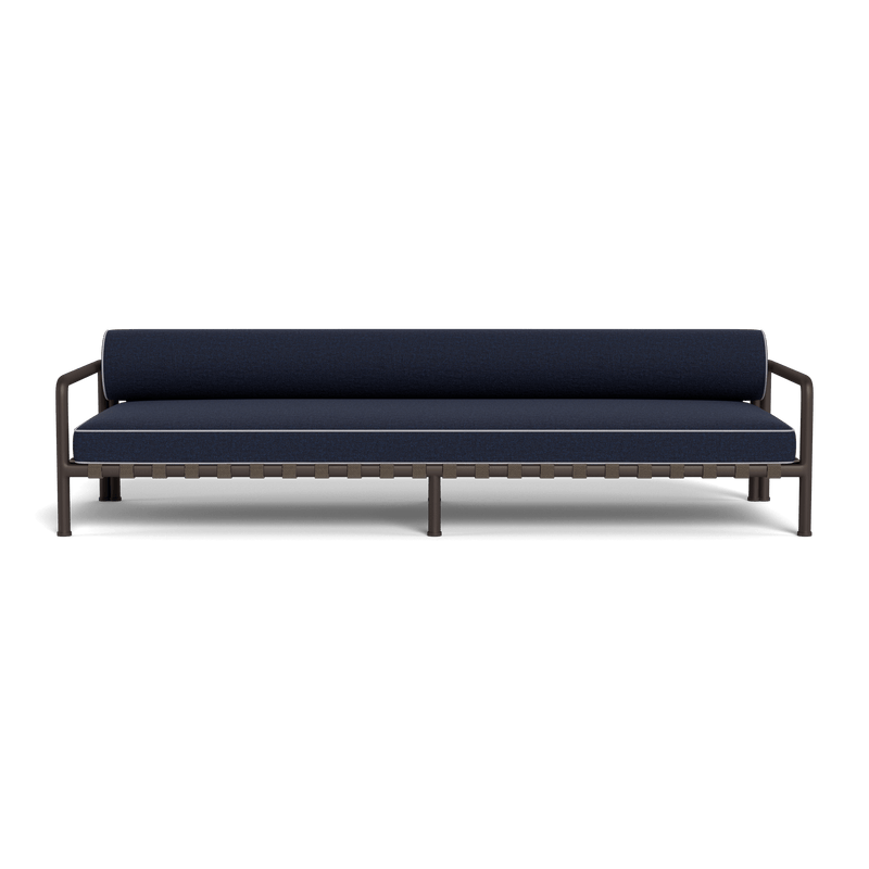 Parker 3 Seat Sofa | Aluminum Bronze, Siesta Indigo, Panama Cloud