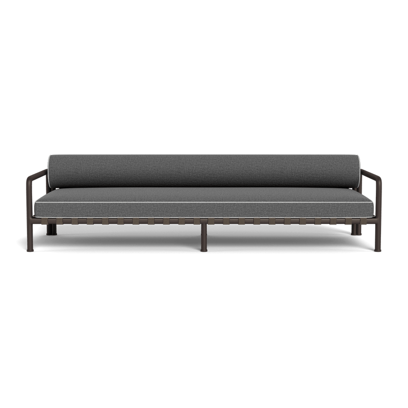 Parker 3 Seat Sofa | Aluminum Bronze, Siesta Slate, Copacabana Sand